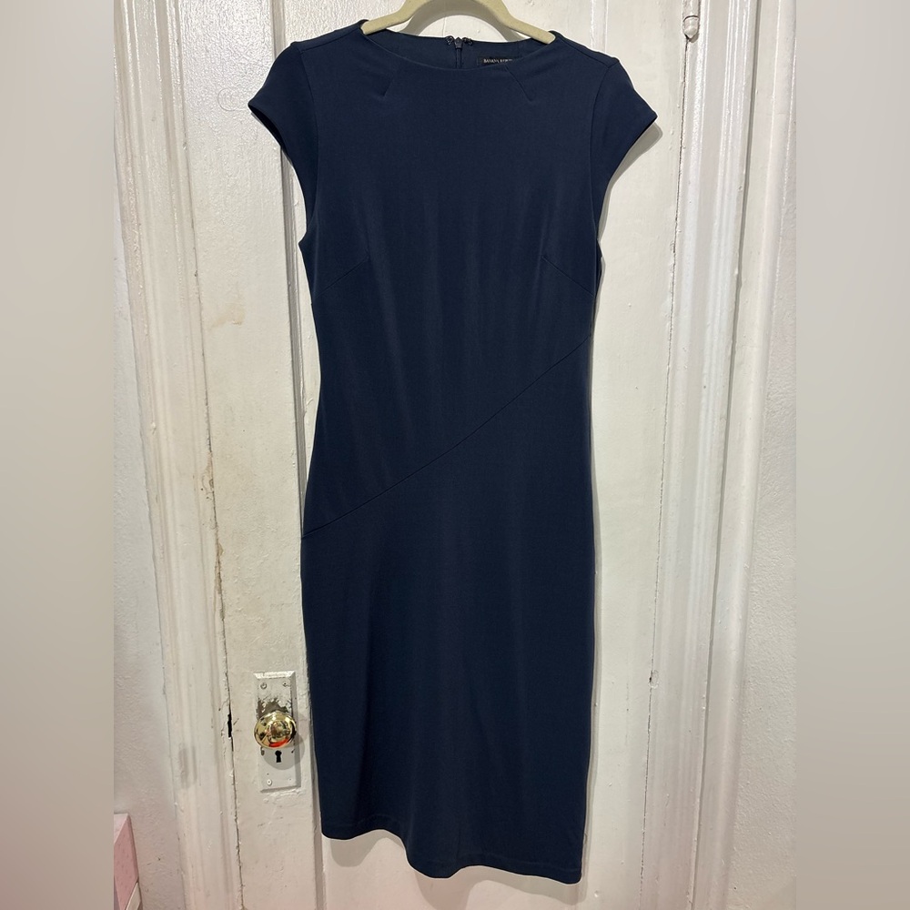 Banana Republic Navy Midi Sheath Dress